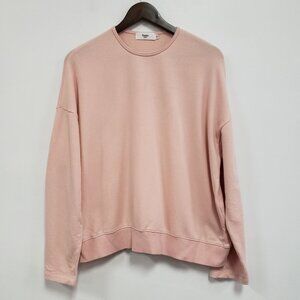 Frankie Shop Womens Drop Sleeve Sweatshirt Size S Blush Pink Crew Neck Cozy
